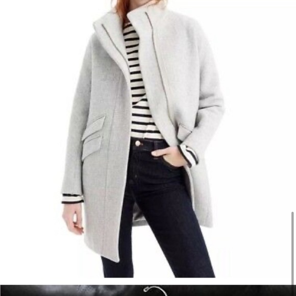 J.Crew Gray Cocoon Coat Heather Dusk Size 0 - Picture 4 of 5